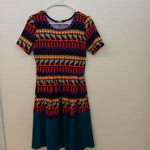NWOT LuLaRoe Amelia dress dipped